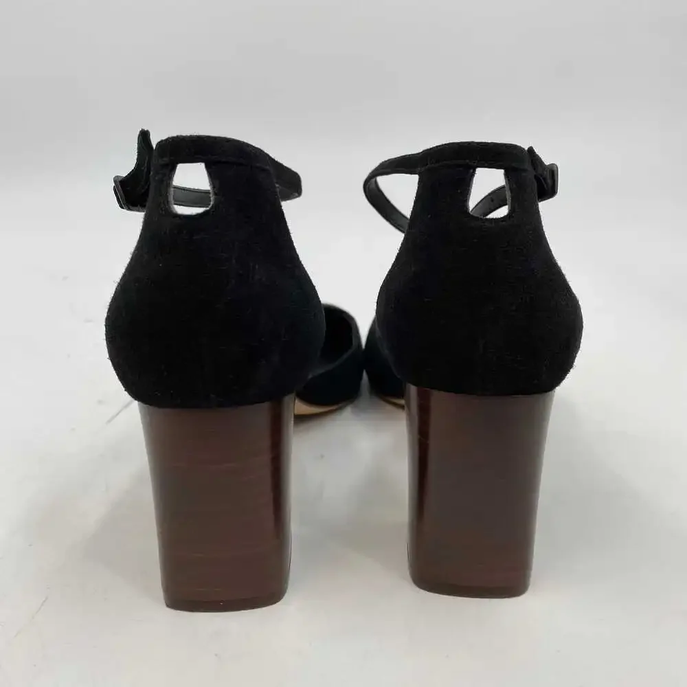 Etienne Aigner Black Suede Pumps 8 | Ankle Strap Classic Pump